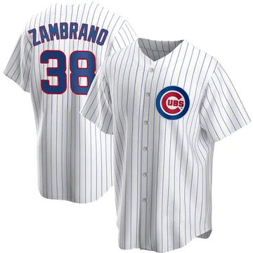 Carlos Zambrano Men's Chicago Cubs Replica Home Jersey - White