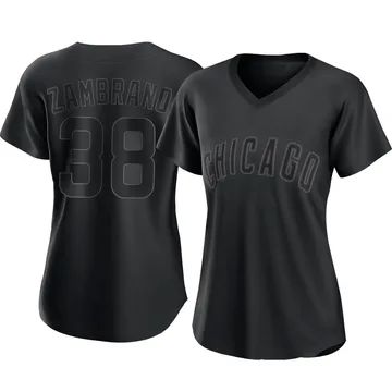 Carlos Zambrano Women's Chicago Cubs Authentic Pitch Fashion Jersey - Black