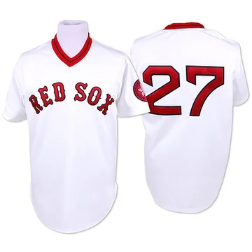 Carlton Fisk Men's Boston Red Sox Authentic Throwback Jersey - White