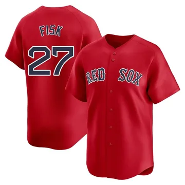 Carlton Fisk Men's Boston Red Sox Limited Alternate Jersey - Red