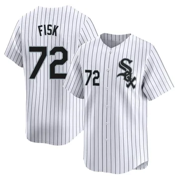 Carlton Fisk Men's Chicago White Sox Limited Home Jersey - White