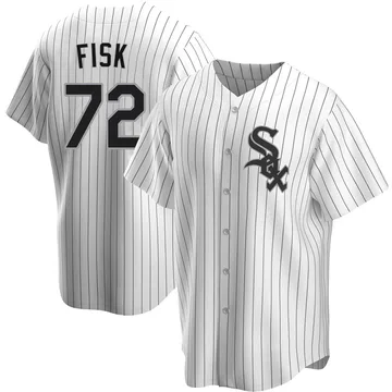 Carlton Fisk Men's Chicago White Sox Replica Home Jersey - White