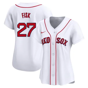 Carlton Fisk Women's Boston Red Sox Limited Home Jersey - White