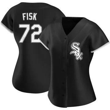 Carlton Fisk Women's Chicago White Sox Authentic Alternate Jersey - Black