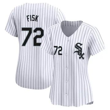 Carlton Fisk Women's Chicago White Sox Limited Home Jersey - White