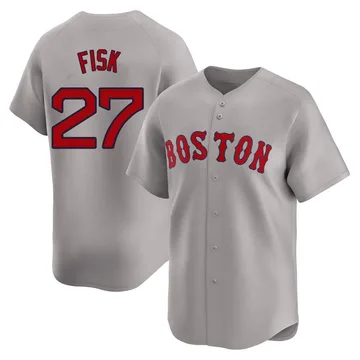 Carlton Fisk Youth Boston Red Sox Limited Away Jersey - Gray