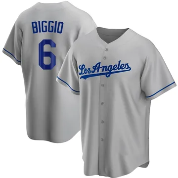 Cavan Biggio Men's Los Angeles Dodgers Replica Road Jersey - Gray