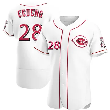 Cesar Cedeno Men's Cincinnati Reds Authentic Home Jersey - White