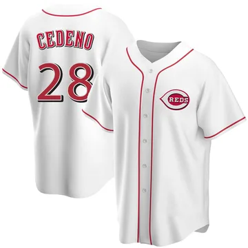 Cesar Cedeno Men's Cincinnati Reds Replica Home Jersey - White