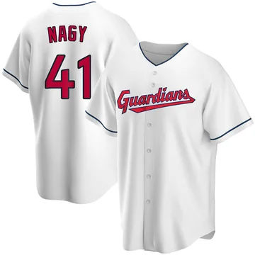 Charles Nagy Men's Cleveland Guardians Replica Home Jersey - White