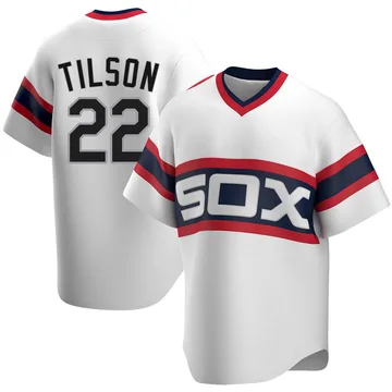 Charlie Tilson Men's Chicago White Sox Replica Cooperstown Collection Jersey - White