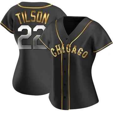 Charlie Tilson Women's Chicago White Sox Replica Alternate Jersey - Black Golden