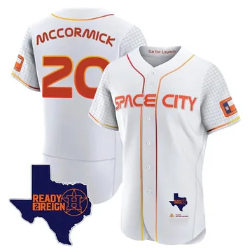 Chas McCormick Men's Houston Astros Authentic 2023 Space City Ready 2 Reign Flex Base Jersey - White