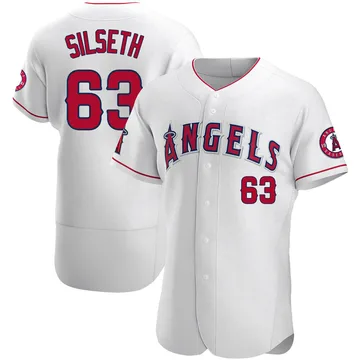 Chase Silseth Men's Los Angeles Angels Authentic Jersey - White