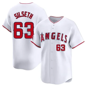 Chase Silseth Men's Los Angeles Angels Limited Home Jersey - White