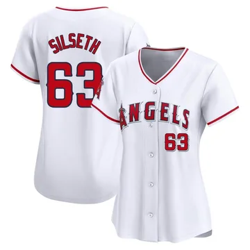 Chase Silseth Women's Los Angeles Angels Limited Home Jersey - White