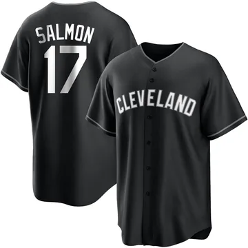 Chico Salmon Men's Cleveland Guardians Replica Jersey - Black/White