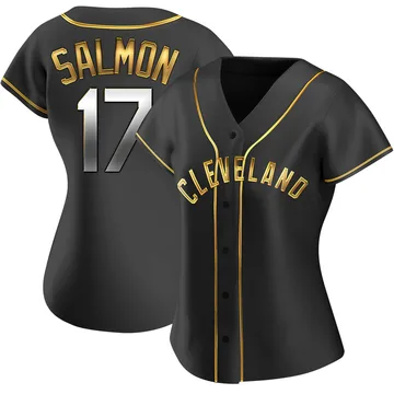 Chico Salmon Women's Cleveland Guardians Replica Alternate Jersey - Black Golden