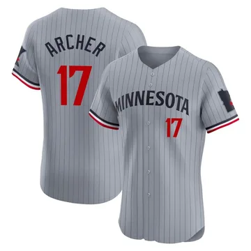 Chris Archer Men's Minnesota Twins Elite Road Jersey - Gray