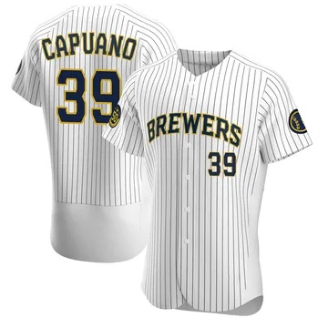 Chris Capuano Men's Milwaukee Brewers Authentic Alternate Jersey - White