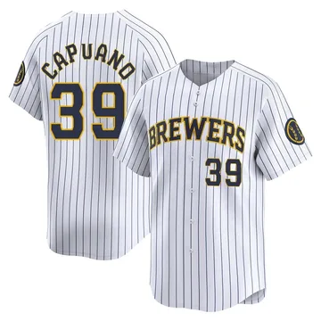 Chris Capuano Men's Milwaukee Brewers Limited Alternate Jersey - White