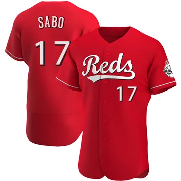 Chris Sabo Men's Cincinnati Reds Authentic Alternate Jersey - Red