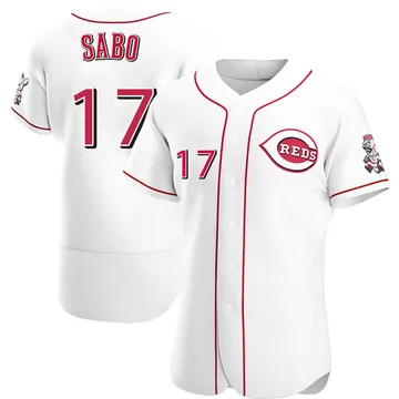 Chris Sabo Men's Cincinnati Reds Authentic Home Jersey - White