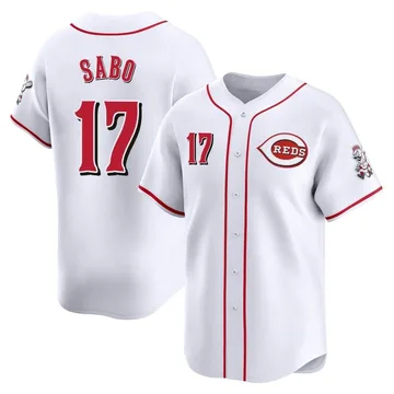 Chris Sabo Men's Cincinnati Reds Limited Home Jersey - White