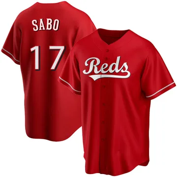 Chris Sabo Men's Cincinnati Reds Replica Alternate Jersey - Red