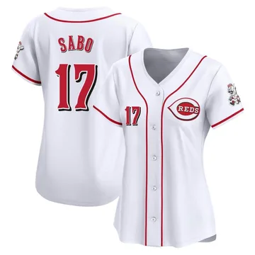 Chris Sabo Women's Cincinnati Reds Limited Home Jersey - White