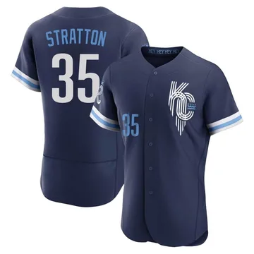 Chris Stratton Men's Kansas City Royals Authentic 2022 City Connect Jersey - Navy