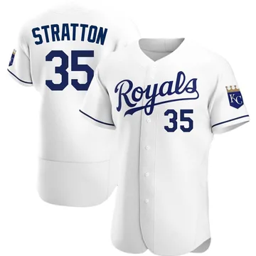 Chris Stratton Men's Kansas City Royals Authentic Home Jersey - White