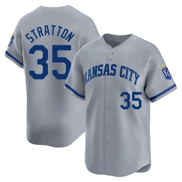 Chris Stratton Men's Kansas City Royals Limited Away Jersey - Gray