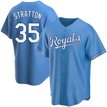 Chris Stratton Men's Kansas City Royals Replica Alternate Jersey - Light Blue