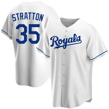 Chris Stratton Men's Kansas City Royals Replica Home Jersey - White