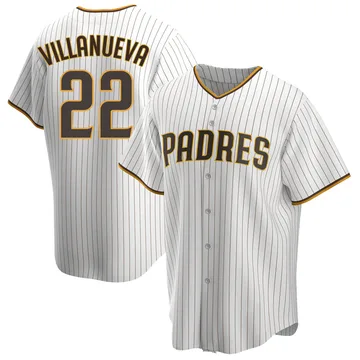 Christian Villanueva Men's San Diego Padres Replica Home Jersey - White/Brown