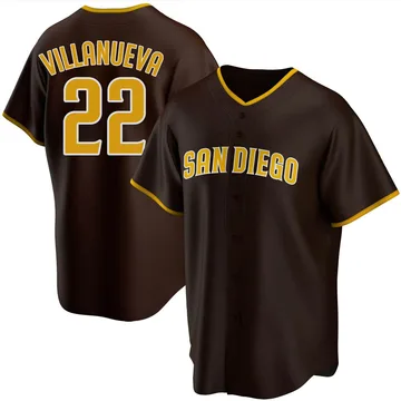 Christian Villanueva Men's San Diego Padres Replica Road Jersey - Brown