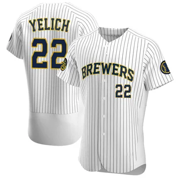 Christian Yelich Men's Milwaukee Brewers Authentic Alternate Jersey - White