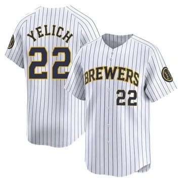 Christian Yelich Men's Milwaukee Brewers Limited Alternate Jersey - White