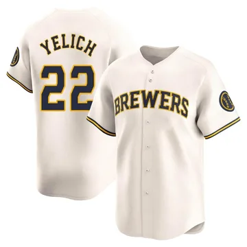 Christian Yelich Men's Milwaukee Brewers Limited Home Jersey - Cream