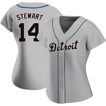 Christin Stewart Women's Detroit Tigers Authentic Road Jersey - Gray