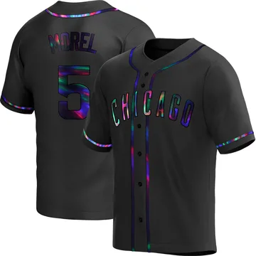 Christopher Morel Men's Chicago Cubs Replica Alternate Jersey - Black Holographic