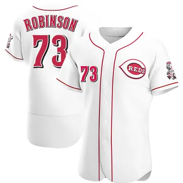 Chuckie Robinson Men's Cincinnati Reds Authentic Home Jersey - White