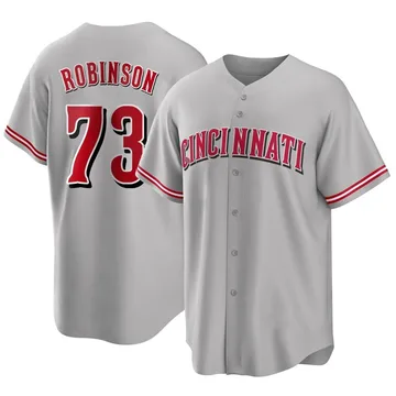 Chuckie Robinson Men's Cincinnati Reds Replica Road Jersey - Gray