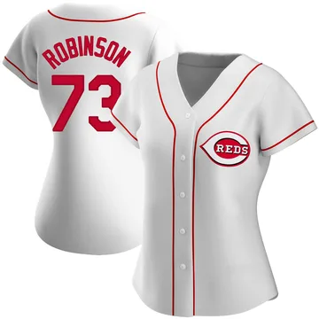 Chuckie Robinson Women's Cincinnati Reds Authentic Home Jersey - White