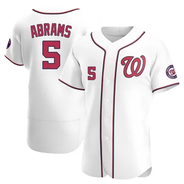 CJ Abrams Men's Washington Nationals Authentic Home Jersey - White