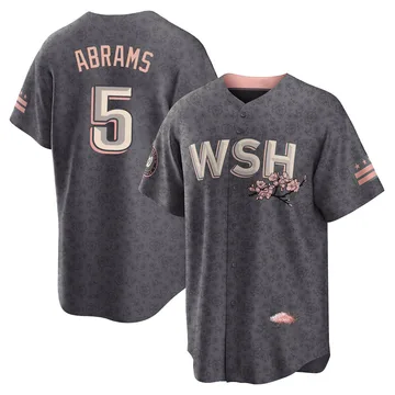 CJ Abrams Men's Washington Nationals Replica 2022 City Connect Jersey - Gray