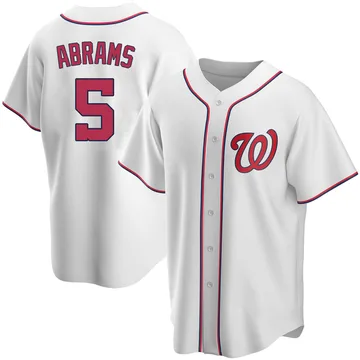 CJ Abrams Youth Washington Nationals Replica Home Jersey - White