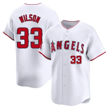 C.J. Wilson Men's Los Angeles Angels Limited Home Jersey - White