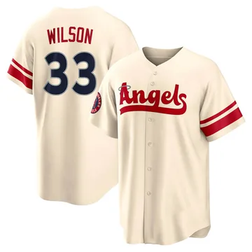 C.J. Wilson Men's Los Angeles Angels Replica 2022 City Connect Jersey - Cream